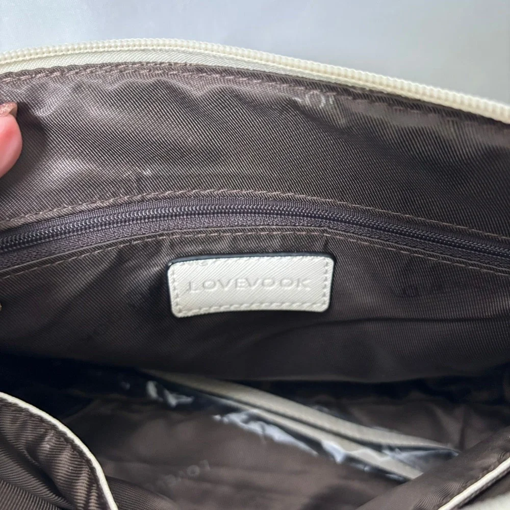 *NWOT*‎ LOVEVOOK Cream Crossbody Dome Satchel Purse